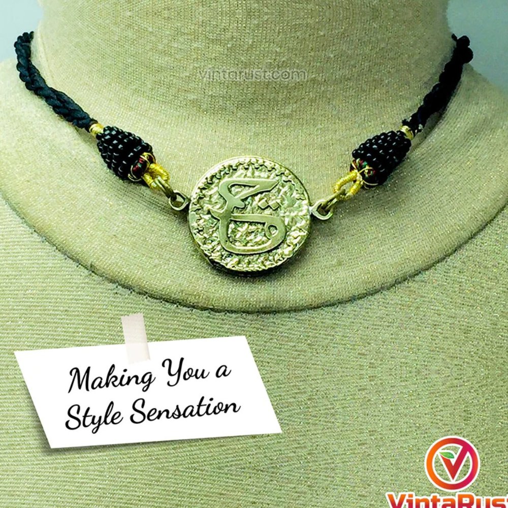 Tribal Golden Coin Choker jeweler Set